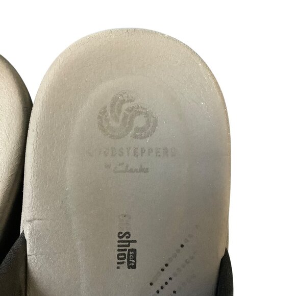 Clarks Cloudsteppers Cushion Soft Arla Kaylie Womens Sz 10 Black Wedge Sandals - Picture 4 of 6